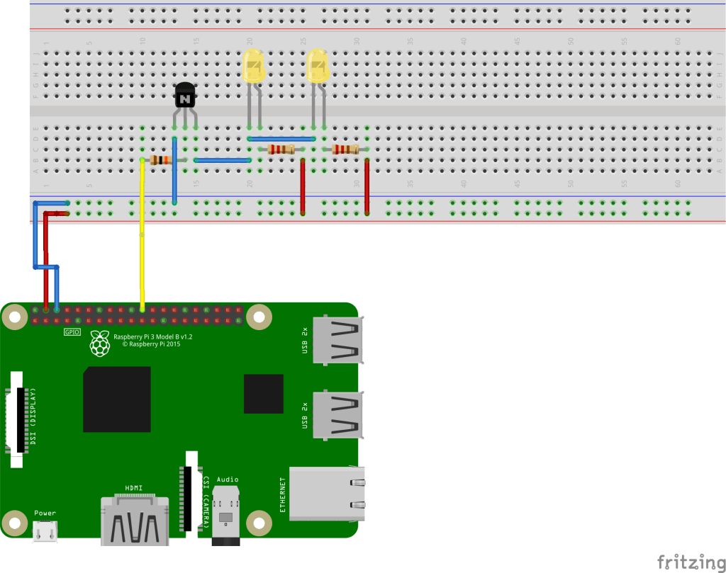 LED wiring with NPN-Transistor